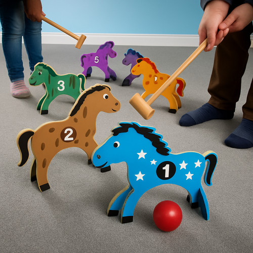 Pony croquet set wood multi - croquet,